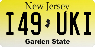 NJ license plate I49UKI