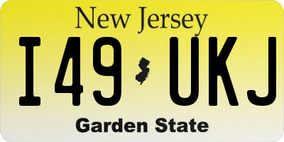 NJ license plate I49UKJ