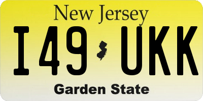 NJ license plate I49UKK
