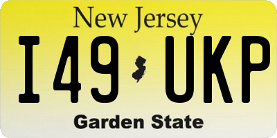 NJ license plate I49UKP