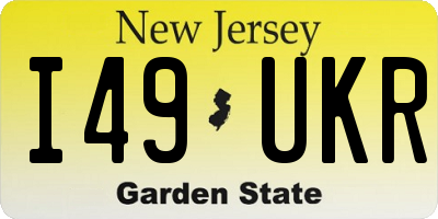NJ license plate I49UKR