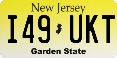 NJ license plate I49UKT