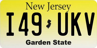 NJ license plate I49UKV