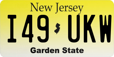 NJ license plate I49UKW