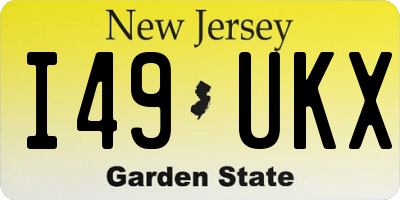 NJ license plate I49UKX