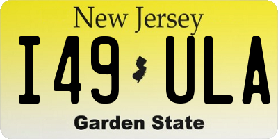 NJ license plate I49ULA