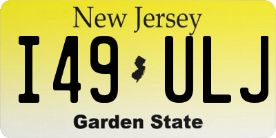 NJ license plate I49ULJ