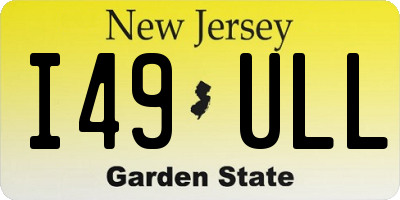 NJ license plate I49ULL