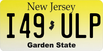 NJ license plate I49ULP