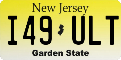 NJ license plate I49ULT