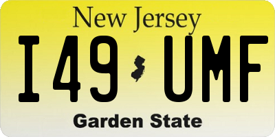 NJ license plate I49UMF