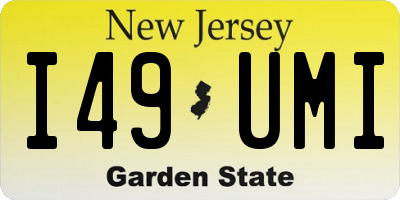 NJ license plate I49UMI