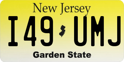 NJ license plate I49UMJ