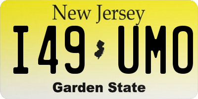 NJ license plate I49UMO