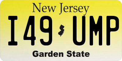 NJ license plate I49UMP
