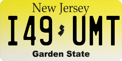 NJ license plate I49UMT