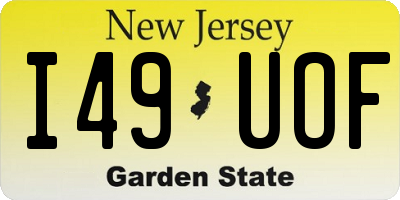 NJ license plate I49UOF