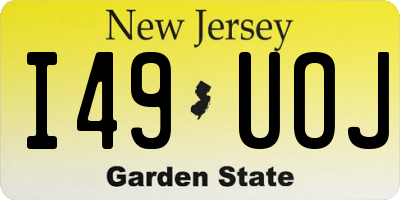 NJ license plate I49UOJ