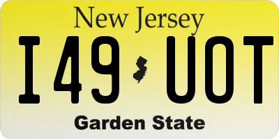NJ license plate I49UOT