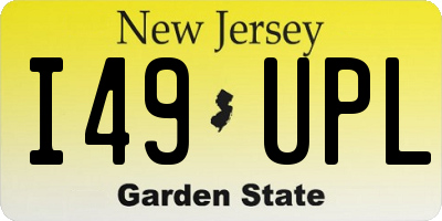 NJ license plate I49UPL
