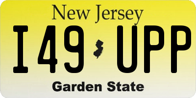 NJ license plate I49UPP