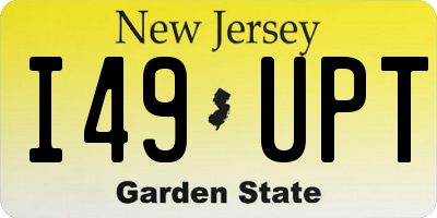 NJ license plate I49UPT