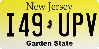 NJ license plate I49UPV