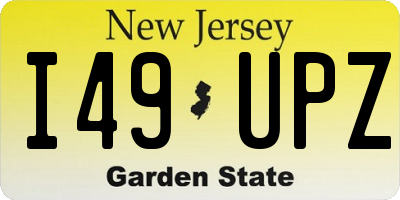 NJ license plate I49UPZ