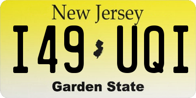 NJ license plate I49UQI