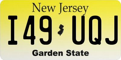 NJ license plate I49UQJ