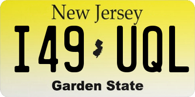 NJ license plate I49UQL