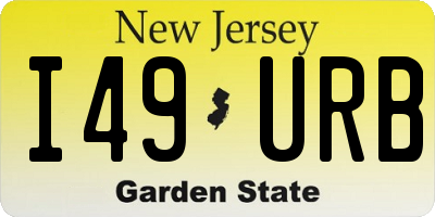 NJ license plate I49URB