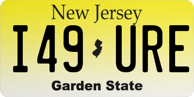 NJ license plate I49URE