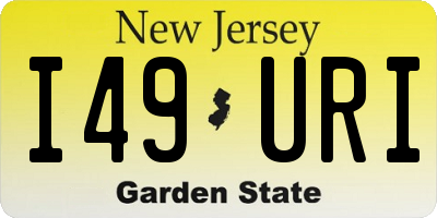 NJ license plate I49URI