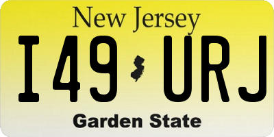 NJ license plate I49URJ