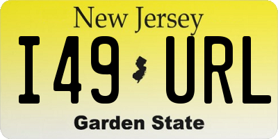 NJ license plate I49URL