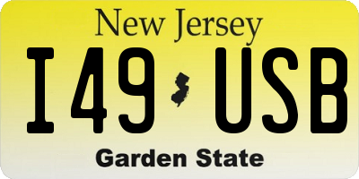 NJ license plate I49USB