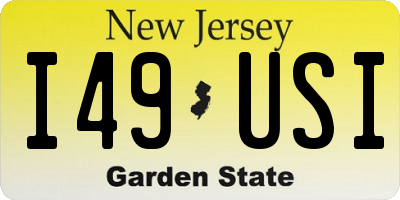 NJ license plate I49USI
