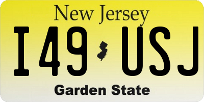 NJ license plate I49USJ