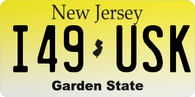 NJ license plate I49USK