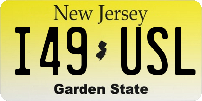 NJ license plate I49USL