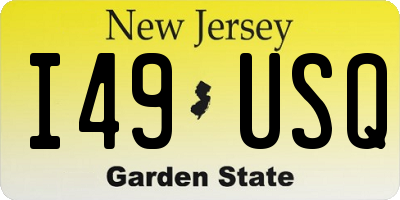 NJ license plate I49USQ