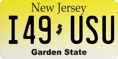 NJ license plate I49USU