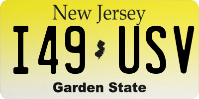 NJ license plate I49USV