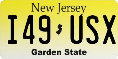 NJ license plate I49USX