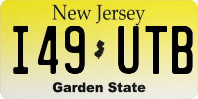 NJ license plate I49UTB