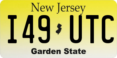 NJ license plate I49UTC
