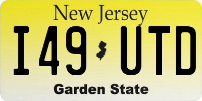 NJ license plate I49UTD