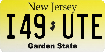 NJ license plate I49UTE