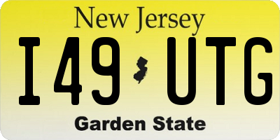 NJ license plate I49UTG